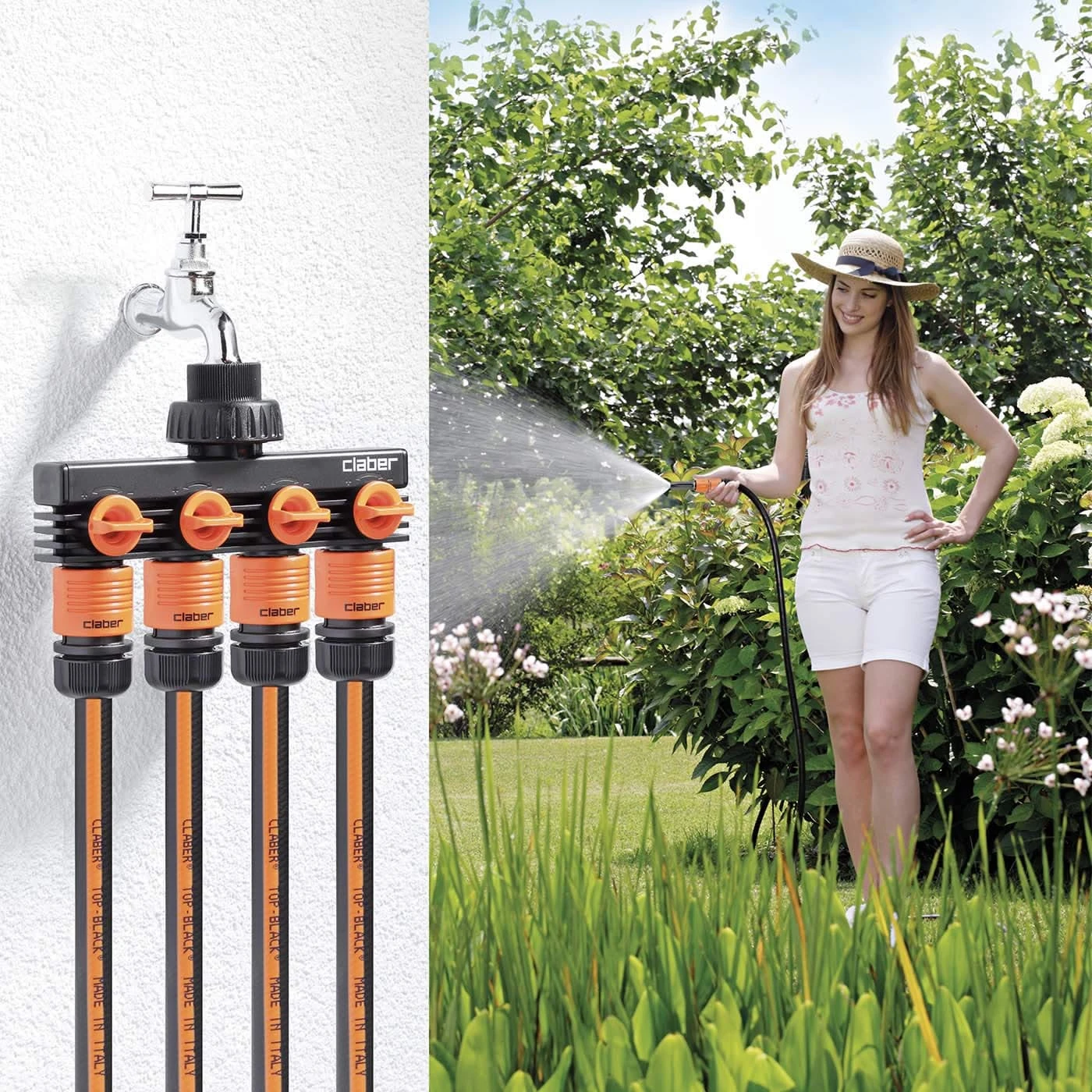 Claber 4 Way Tap Adaptor - 8580 4 Claber 4 Way Tap Adaptor - 8580 - Image 2