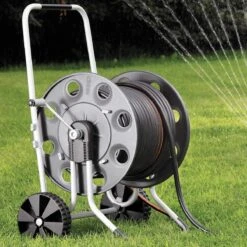 Claber Metal Gemini Hose Reel - 8894 -Silverlines Equipment Store claber hose reels claber metal gemini hose reel 8894 32624798564518