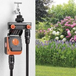 Claber Two Way Tap Adaptor - 8590 -Silverlines Equipment Store garden hose fittings claber two way tap adaptor 8590 36458317676710