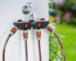 Gardena Four Channel Tap Connector - 8194 -Silverlines Equipment Store garden hose fittings gardena four channel tap connector 8194 35441440981158