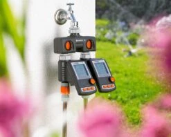 Gardena Twin Channel Tap Connector - 8193 -Silverlines Equipment Store garden hose fittings gardena twin channel tap connector 8193 35441422008486