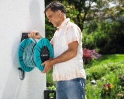 Gardena Classic Wall-Mounted Hose Reel W/ Hose Guide - 2650 14 Gardena Classic Wall-Mounted Hose Reel W/ Hose Guide - 2650 -Silverlines Equipment Store garden hose reels gardena classic wall mounted hose reel w hose guide 2650 35441220649126