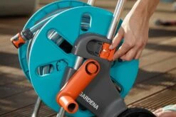 Gardena CleverRoll S Hose Reel Kit W/ 20m Hose - 18502 -Silverlines Equipment Store garden hose reels gardena cleverroll s hose reel kit w 20m hose 18502 35440812523686