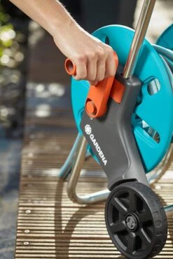 Gardena CleverRoll S Hose Reel Kit W/ 30m Hose - 18502 -Silverlines Equipment Store garden hose reels gardena cleverroll s hose reel kit w 30m hose 18502 36213482324134