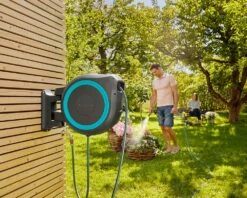 Gardena Wall-Mounted 25m Hose Reel RollUp M/L - 18620 -Silverlines Equipment Store garden hose reels gardena wall mounted 25m hose reel rollup m l 18620 35441157111974