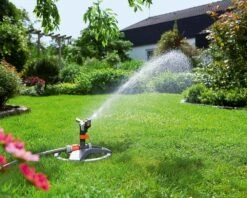 Gardena Premium Impulse Sprinkler On Sled Base - 8135 -Silverlines Equipment Store lawn sprinklers gardena premium impulse sprinkler on sled base 8135 35441644568742